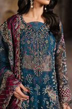 ILC-03 Embroidered Organza (Long Shirt With Printed Sharara)