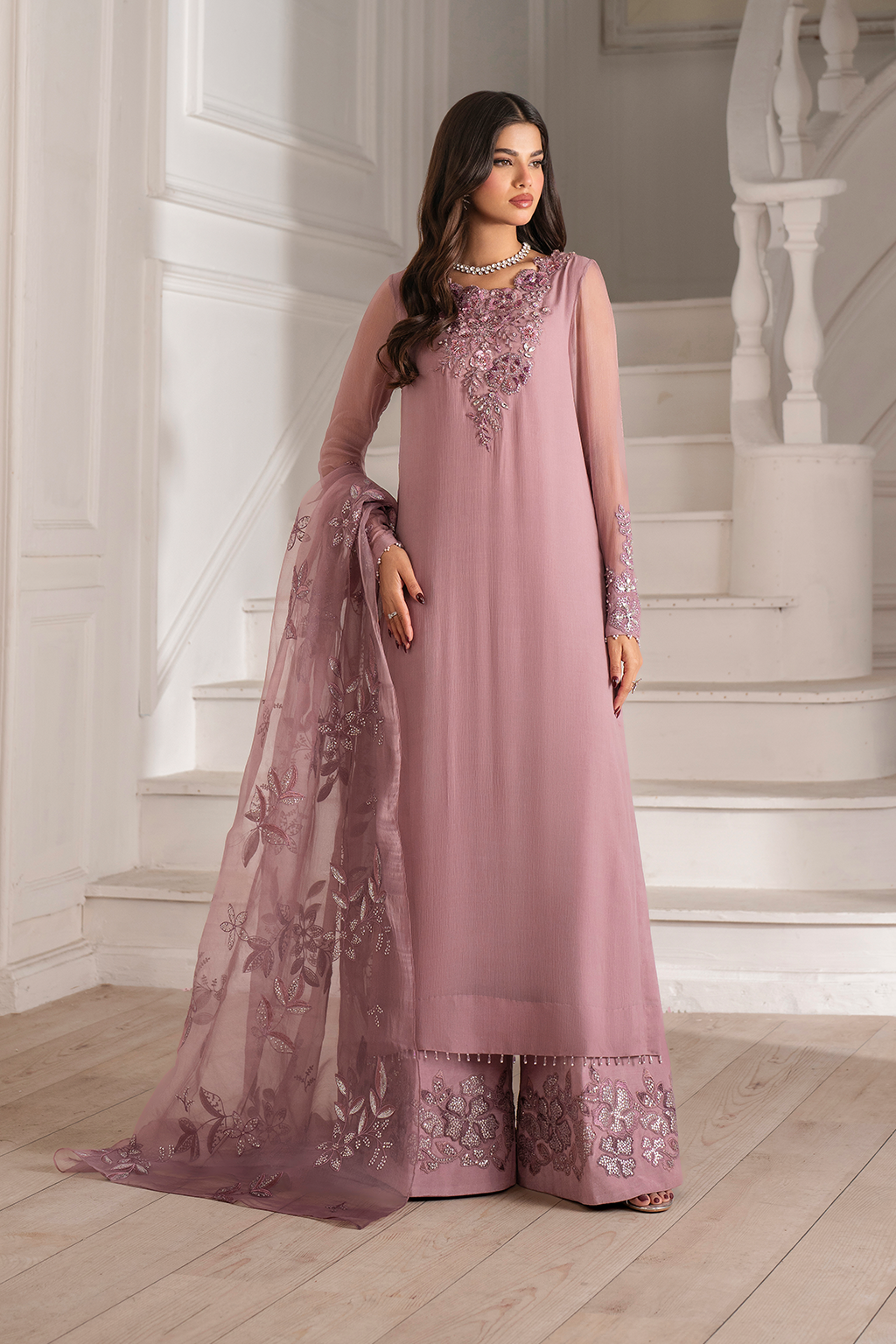 UE-418  Embroidered Chiffon