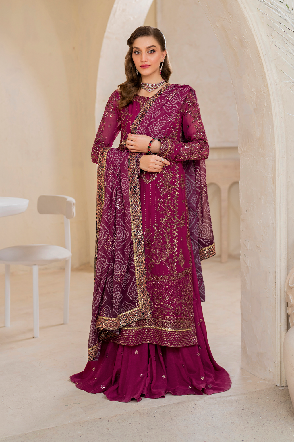 CC-45 Embroidered Chiffon Secondary image