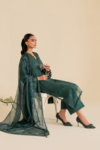 UE-429 Embroidered Textured Lawn - Iznik