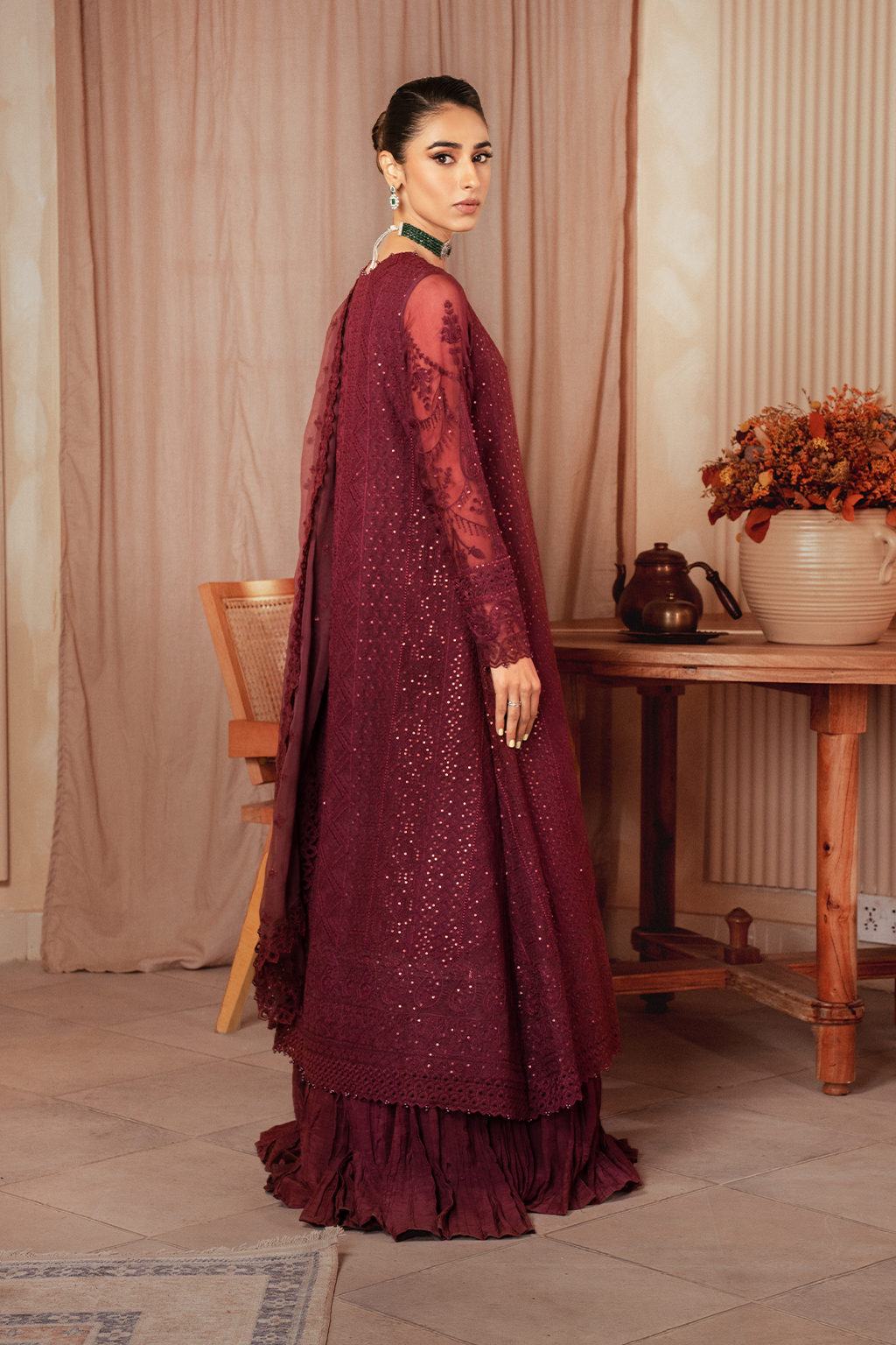 ICK-01 Embroidered Chiffon - Iznik