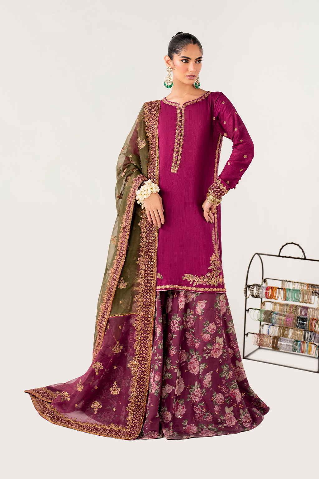 IRS-16 Embroidered Rawsilk