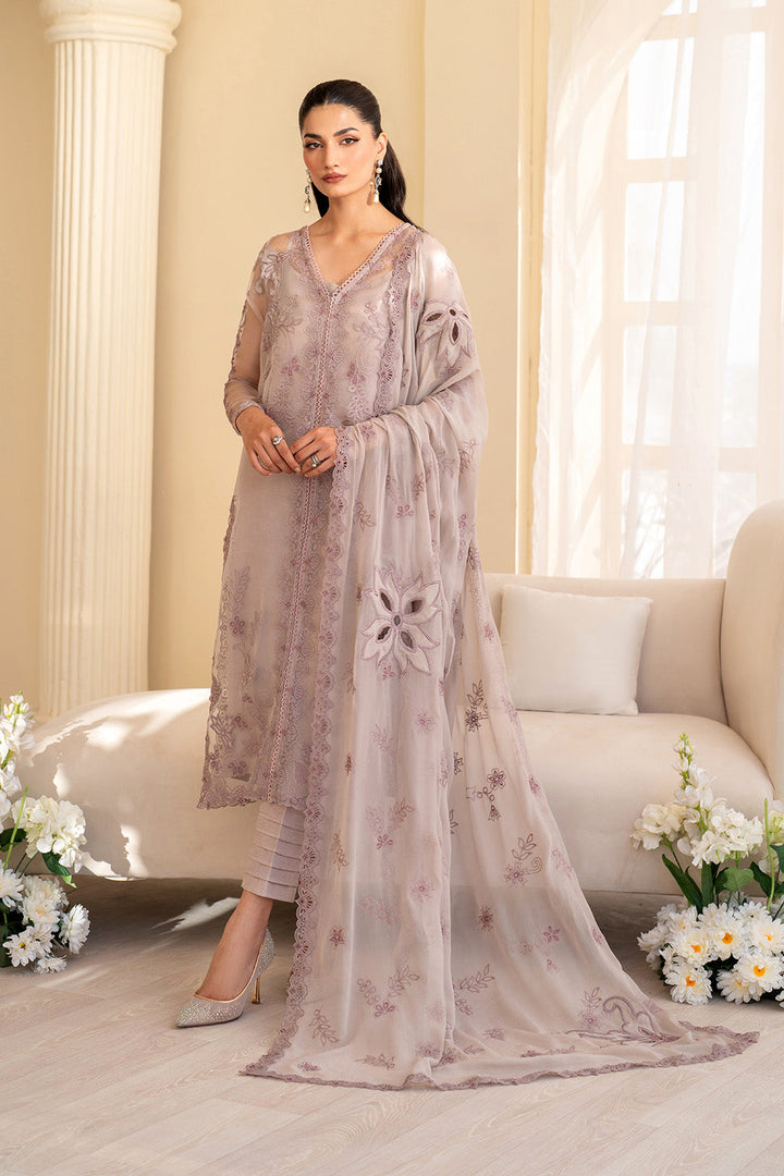 UE-437 Embroidered Pure Organza