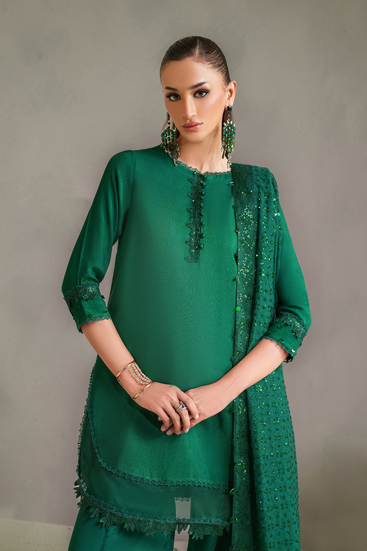 IP-337 Embroidered Rawsilk - Iznik