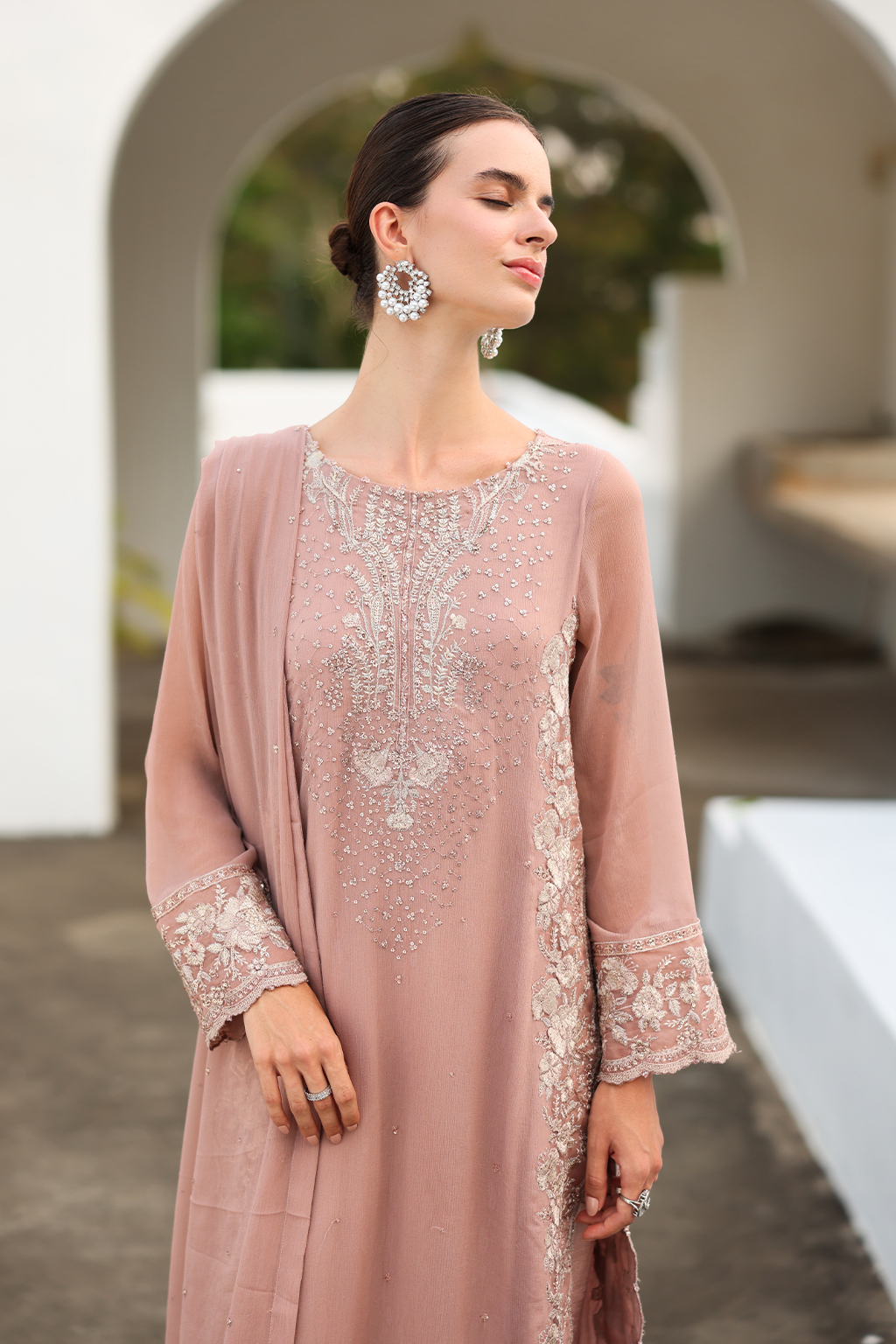 CC-69 Embroidered Chiffon - Iznik