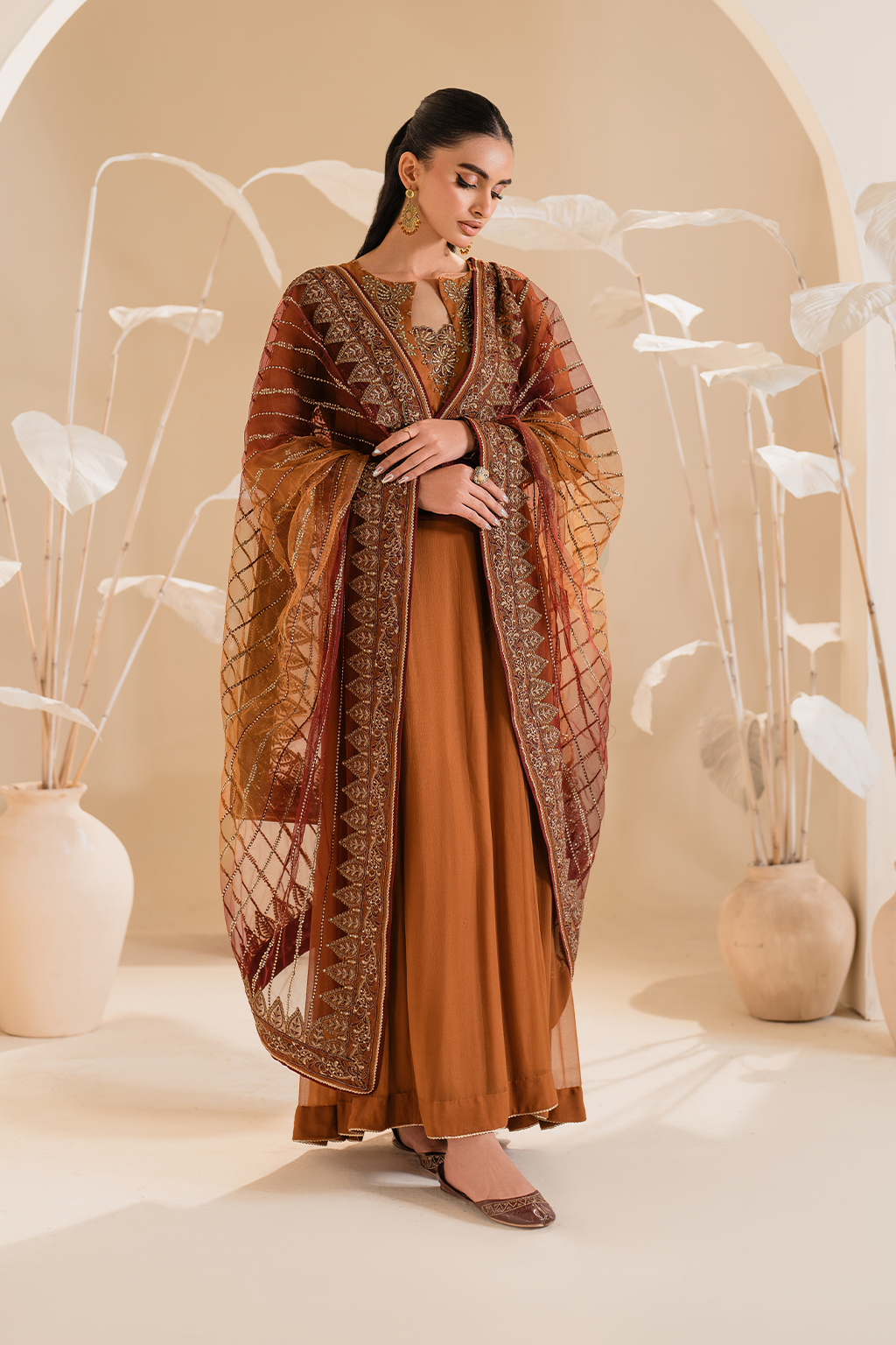 IP-285 Embroidered Chiffon - Iznik