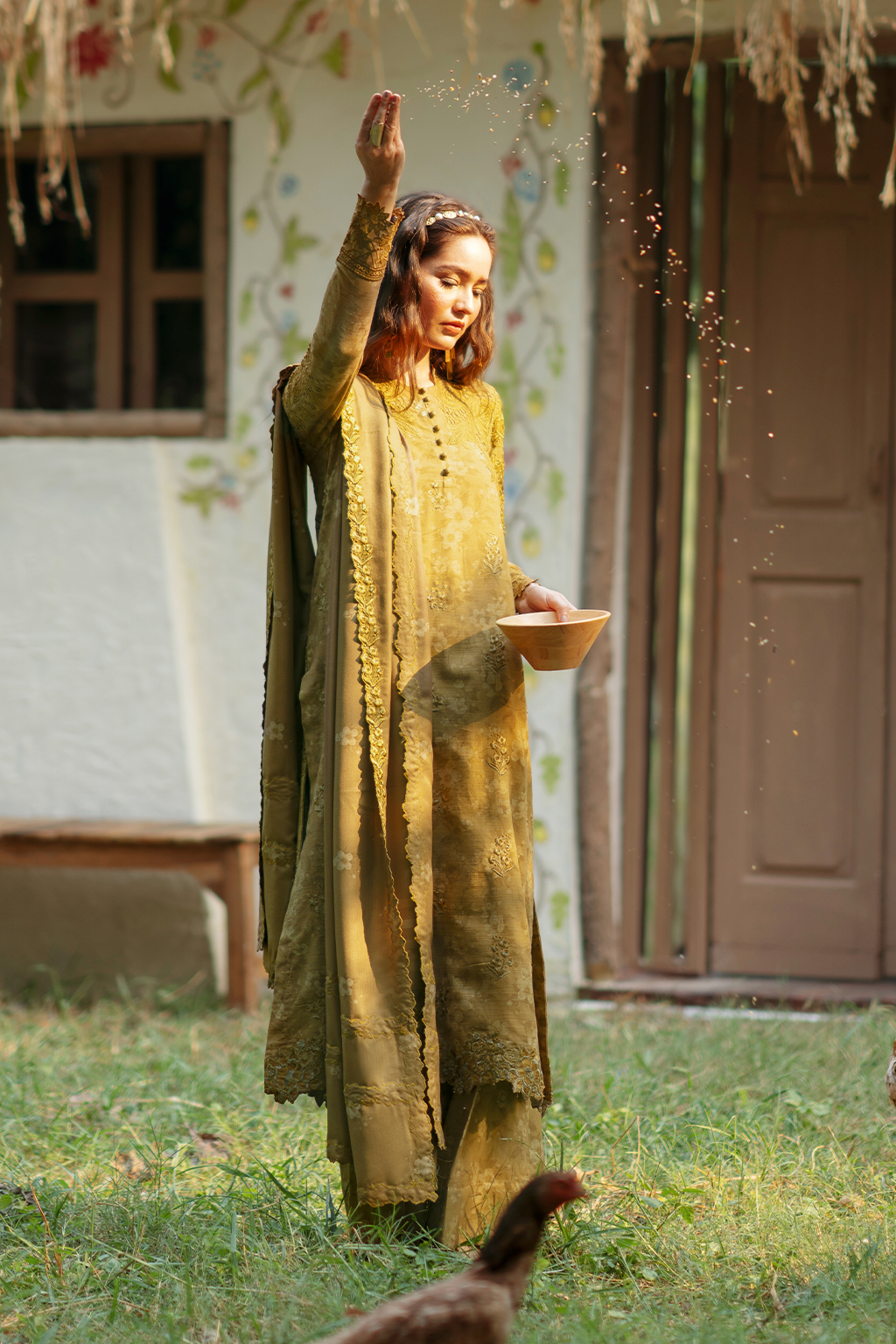 IPK-02 Embroidered Slub Khaddar - Iznik
