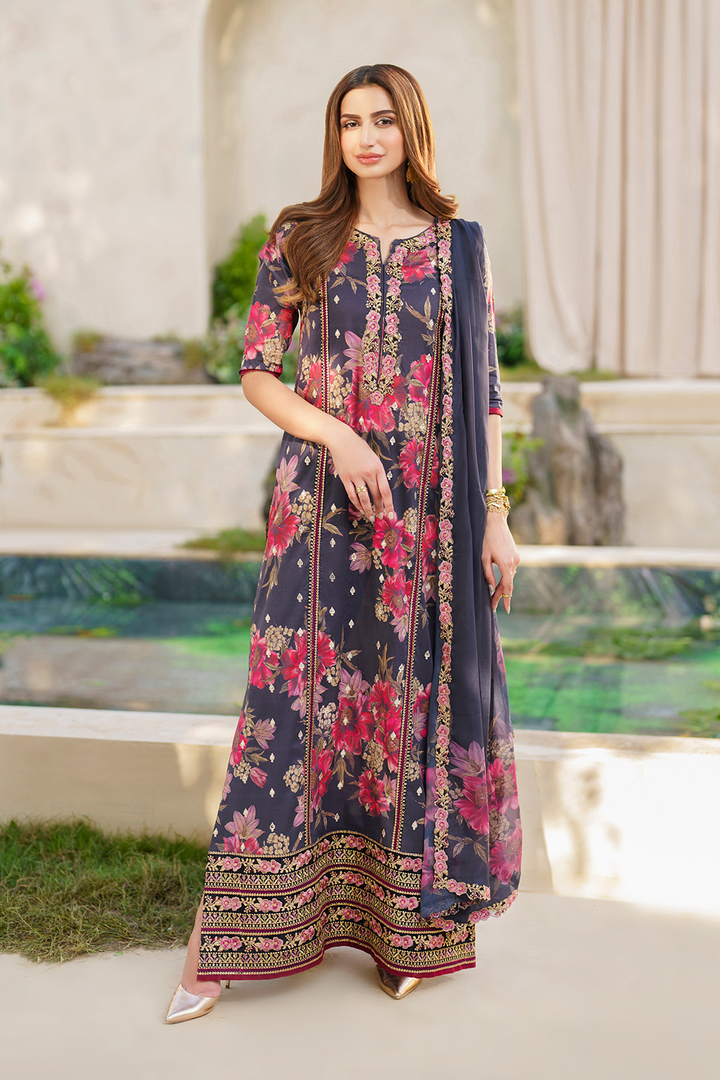 SFL-12 Embroidered Lawn - Iznik