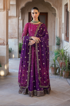 UE-327 Embroidered Chiffon ( FROCK ) - Iznik