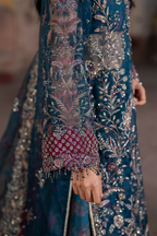 ILC-03 Embroidered Organza (Long Shirt With Printed Sharara)