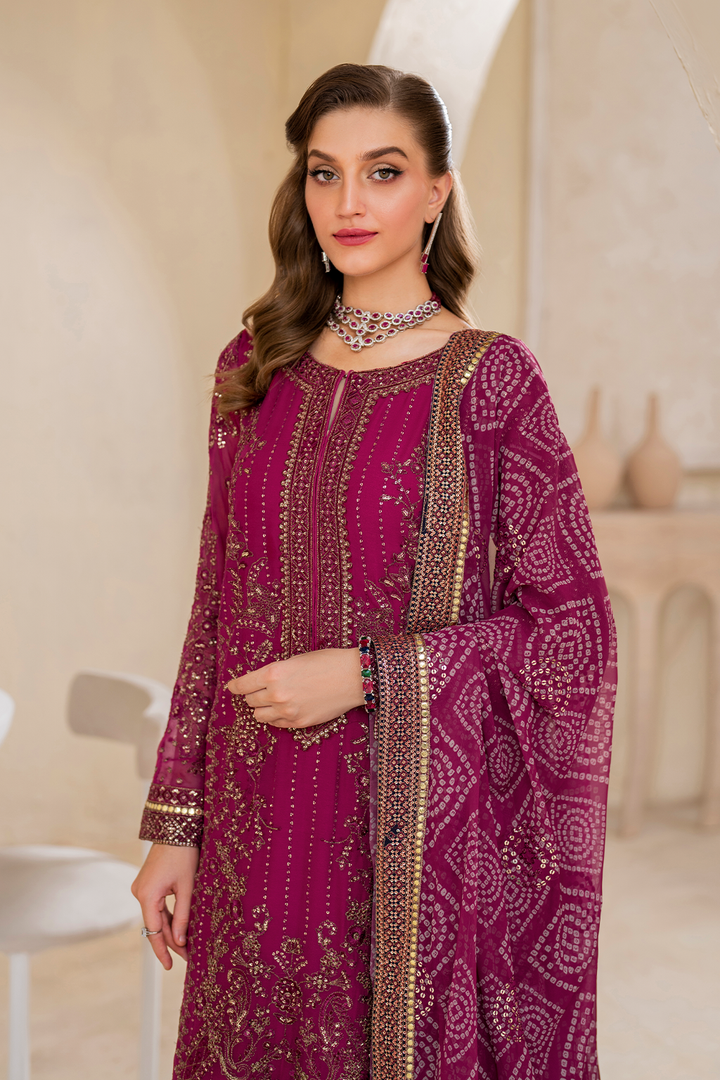 CC-45 Embroidered Chiffon - Iznik