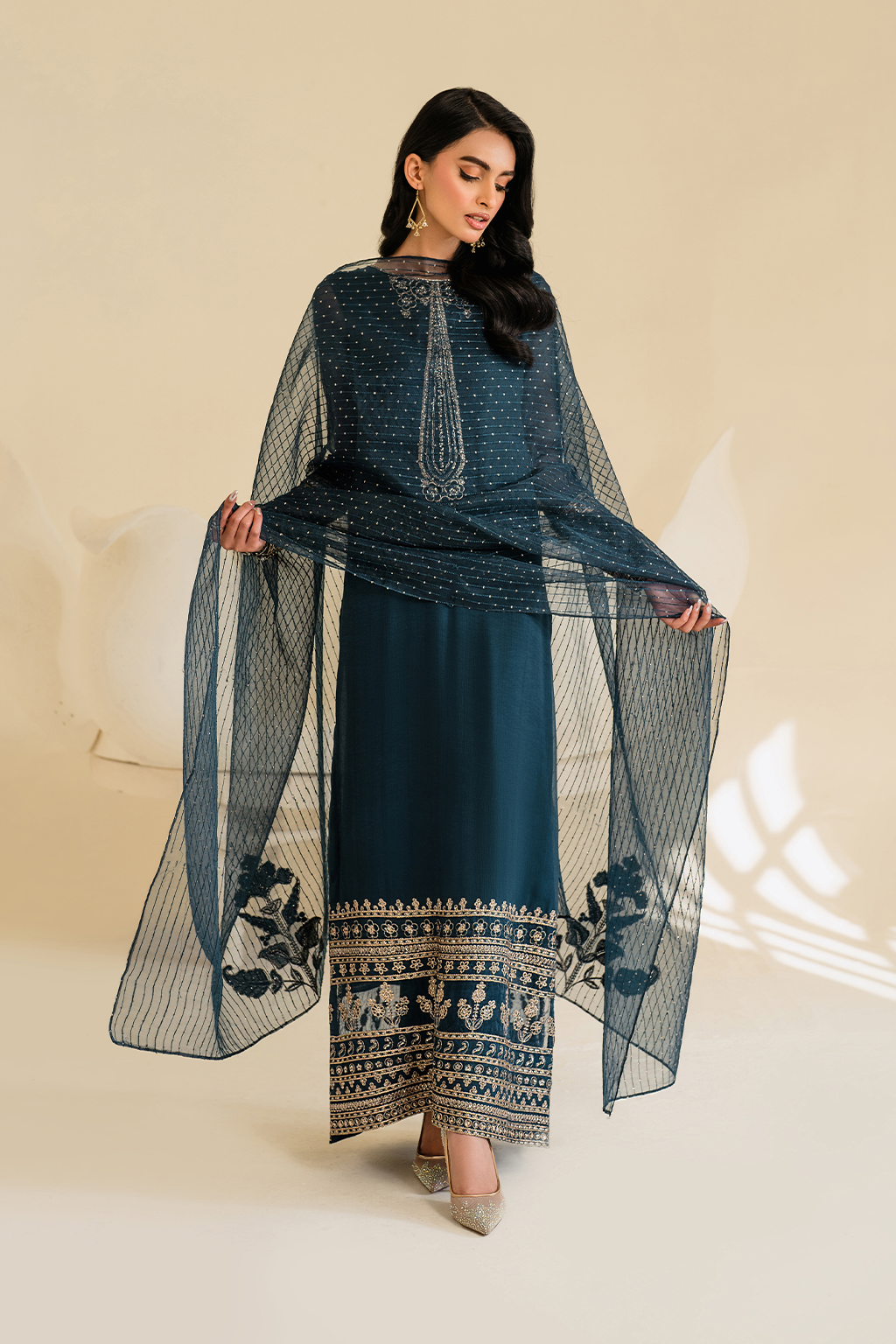 IP-276  Embroidered Chiffon - Iznik
