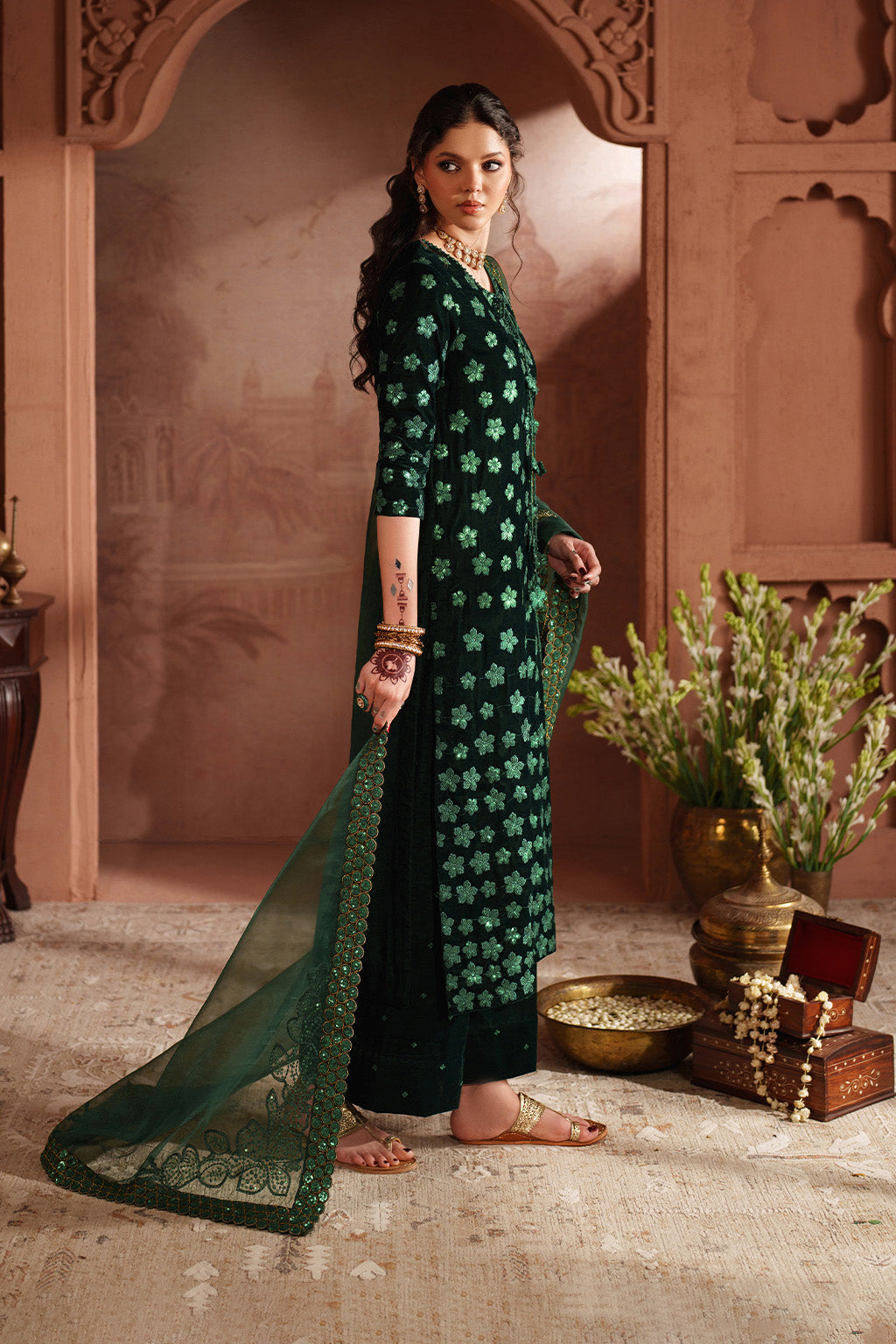 IV-60 Embroidered Velvet