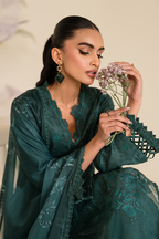 UE-429 Embroidered Textured Lawn - Iznik