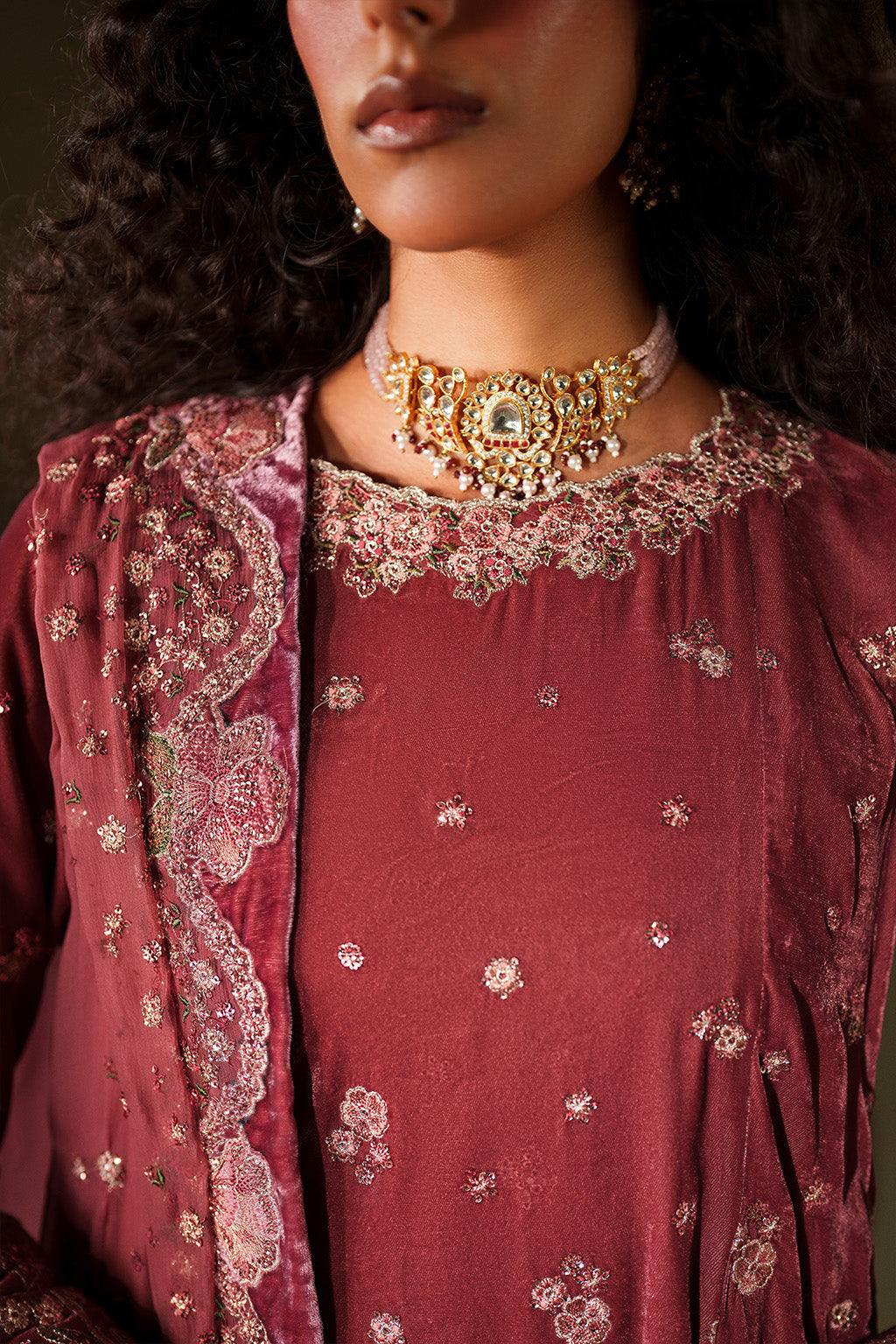 IV-75  Embroidered Velvet