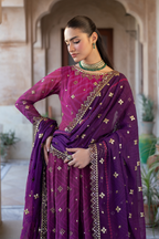 UE-327 Embroidered Chiffon ( FROCK ) - Iznik