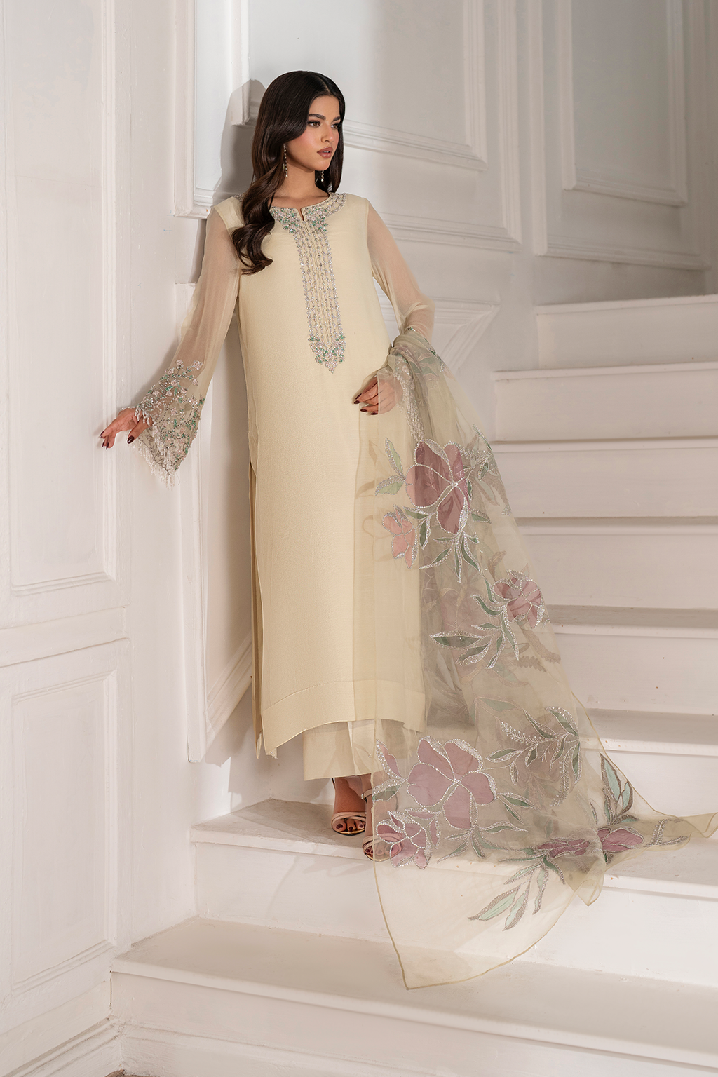 UE-413  Embroidered Chiffon
