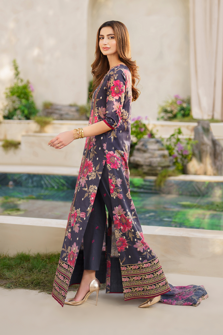 SFL-12 Embroidered Lawn - Iznik