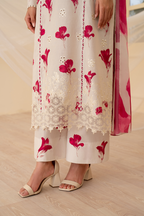 UE-443 Borer Embroidered Printed Lawn - Iznik