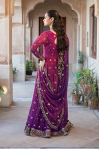 UE-327 Embroidered Chiffon ( FROCK ) - Iznik