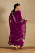 UE-736 Embroidered Sheesha Silk