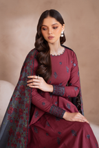 UE-372 Embroidered Khaddar - Iznik