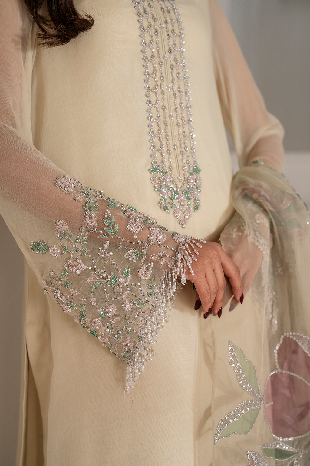 UE-413  Embroidered Chiffon Secondary image