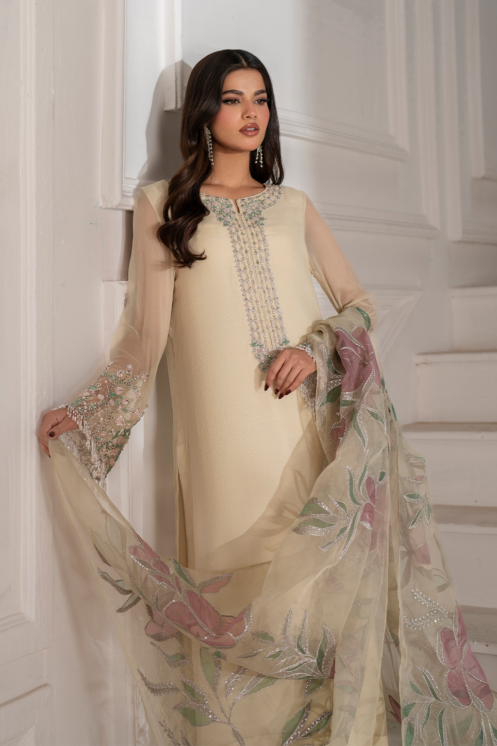 UE-413  Embroidered Chiffon Main image