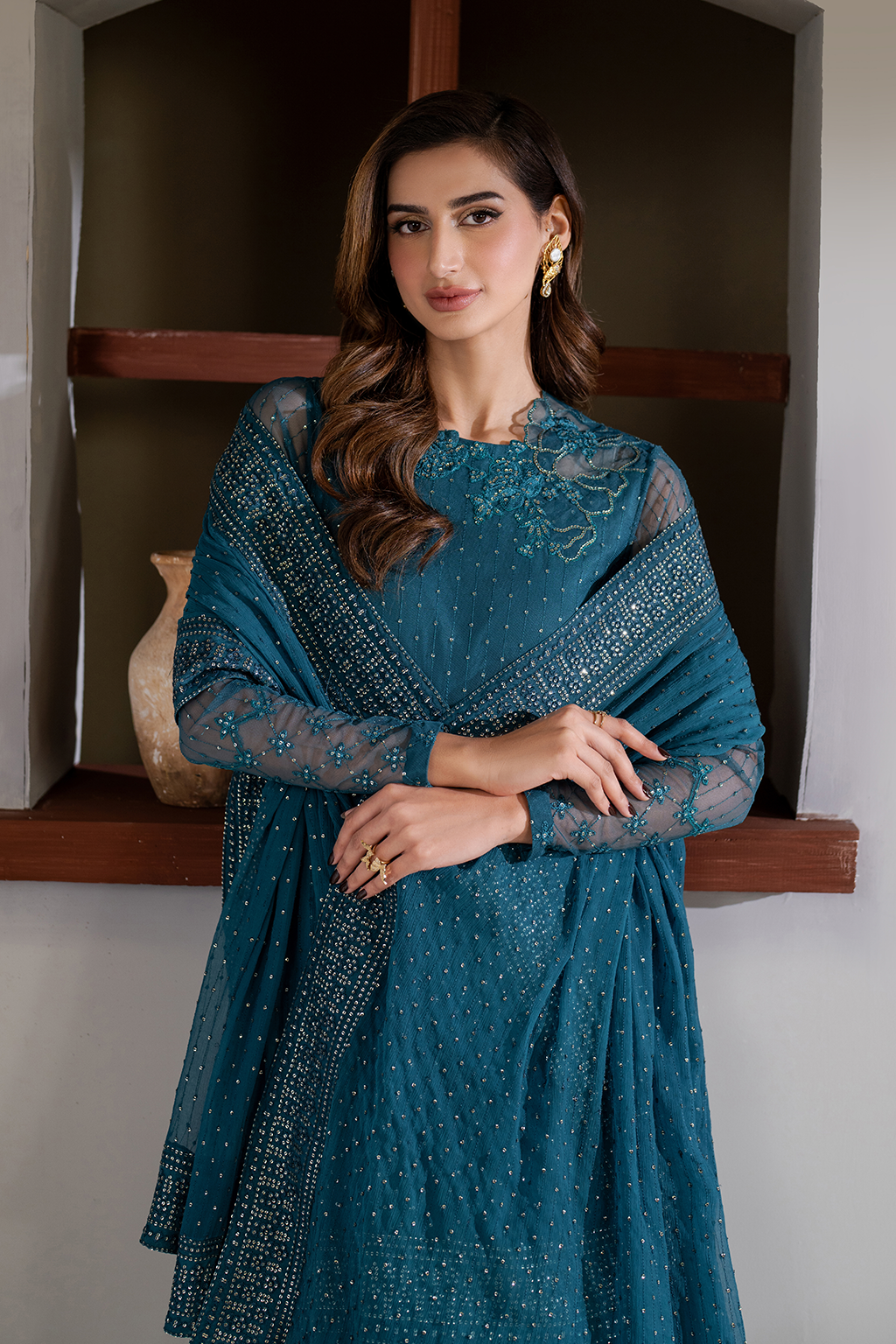 CC-57 Embroidered Net - Iznik