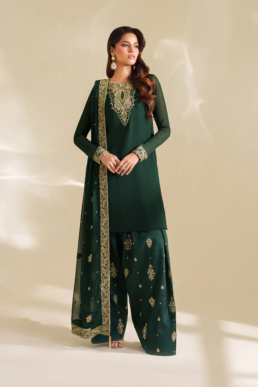 CC-75 Embroidered Chiffon - Iznik