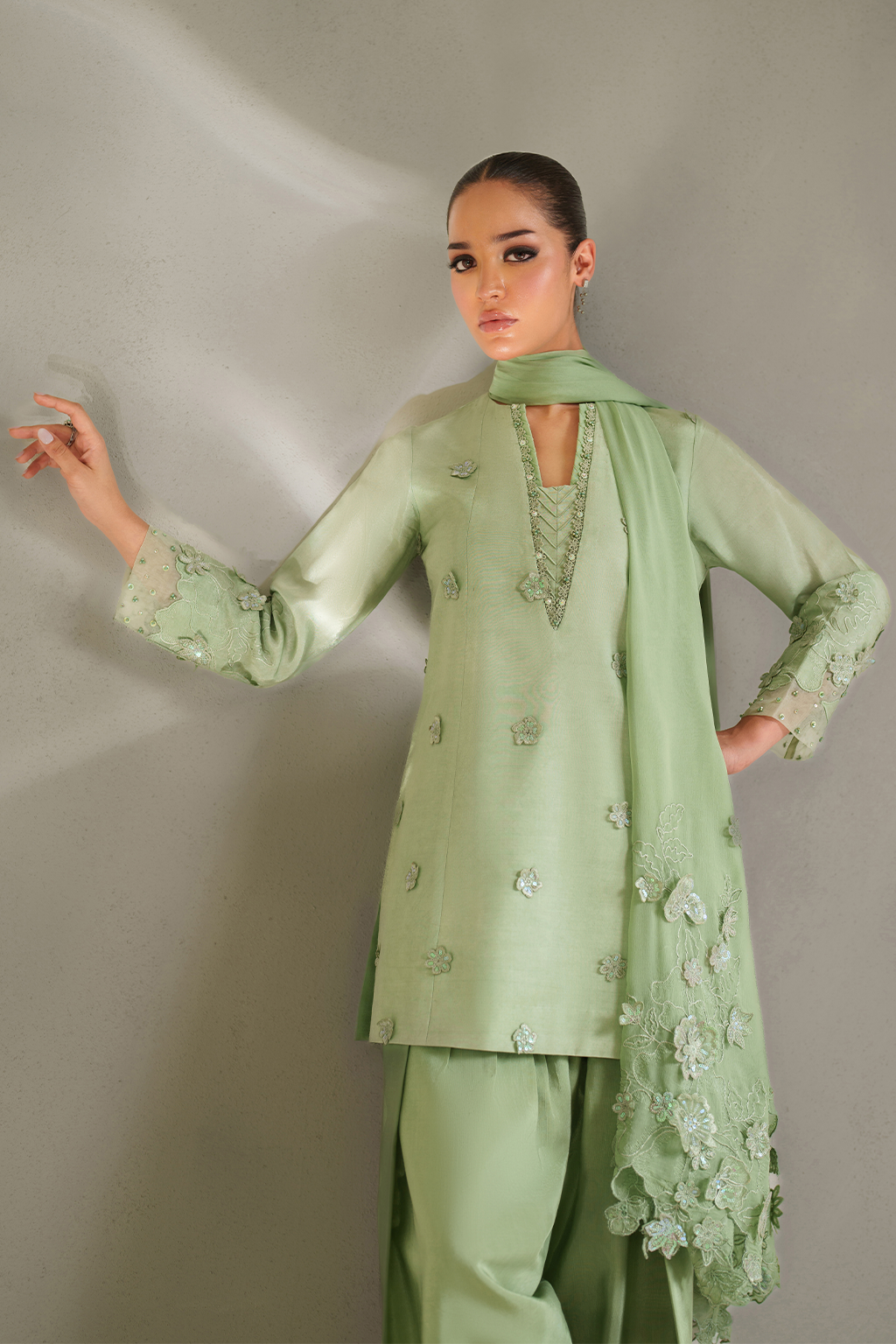 IP-339 Embroidered Rawsilk