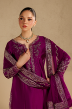 UE-736 Embroidered Sheesha Silk