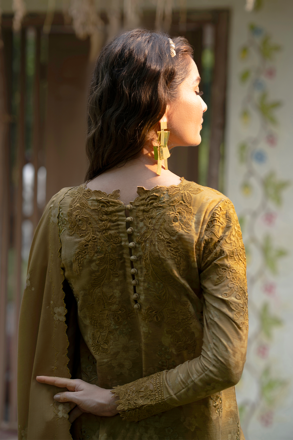 IPK-02 Embroidered Slub Khaddar - Iznik