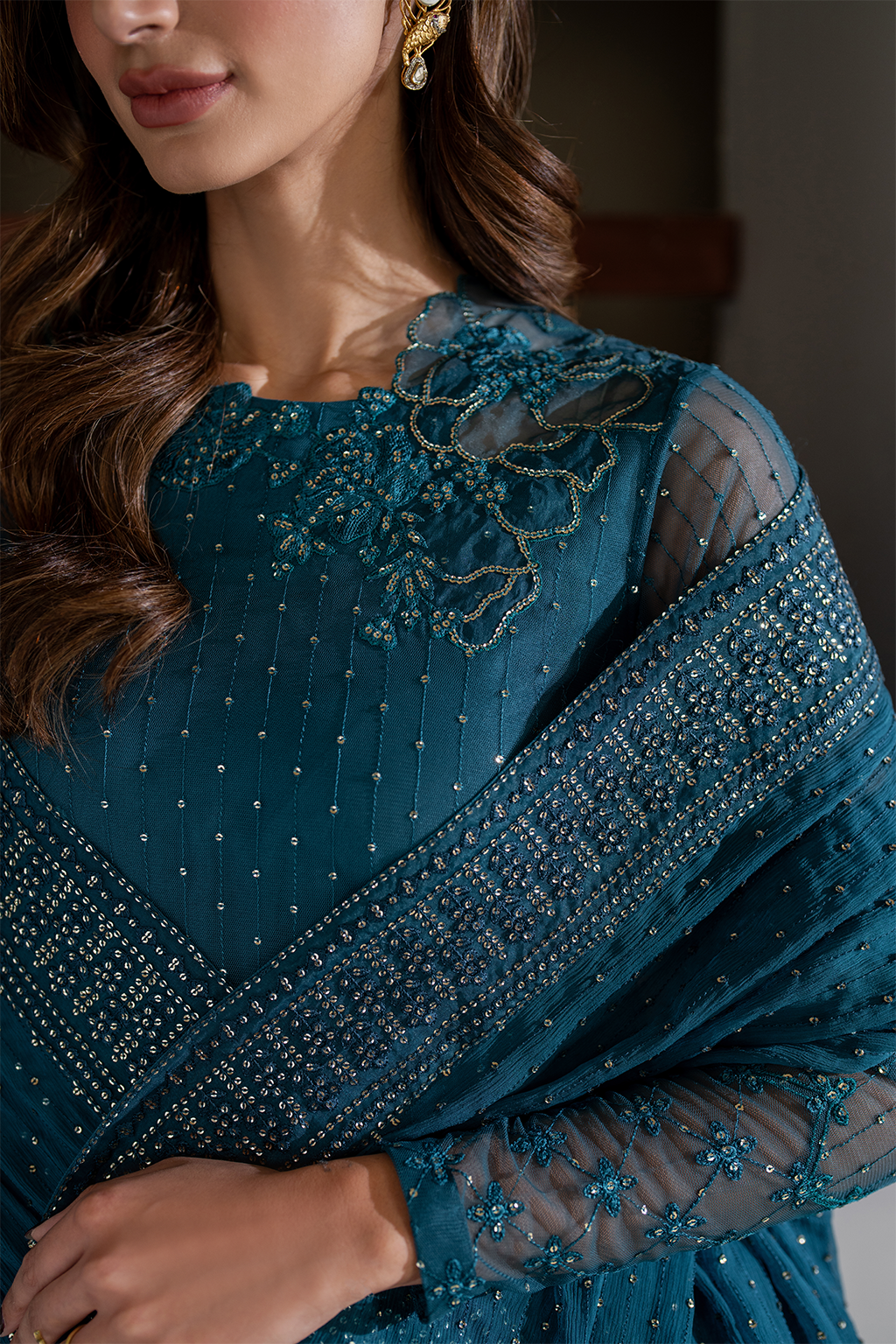 CC-57 Embroidered Net - Iznik