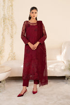 UE-438 Embroidered Pure Organza - Iznik