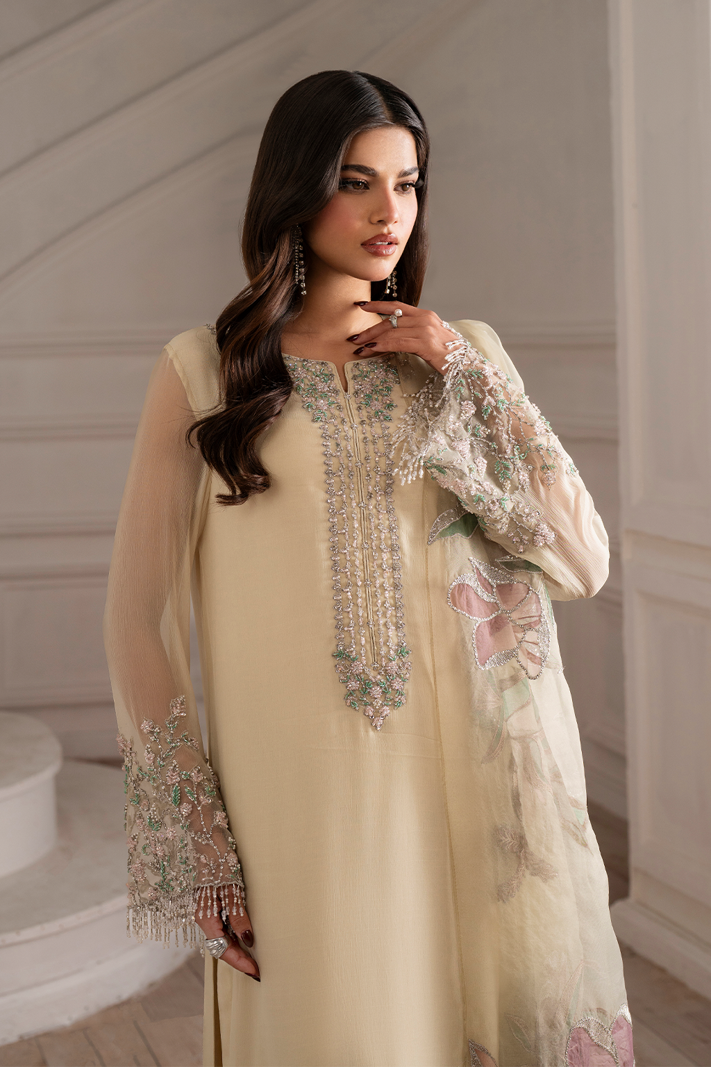 UE-413  Embroidered Chiffon