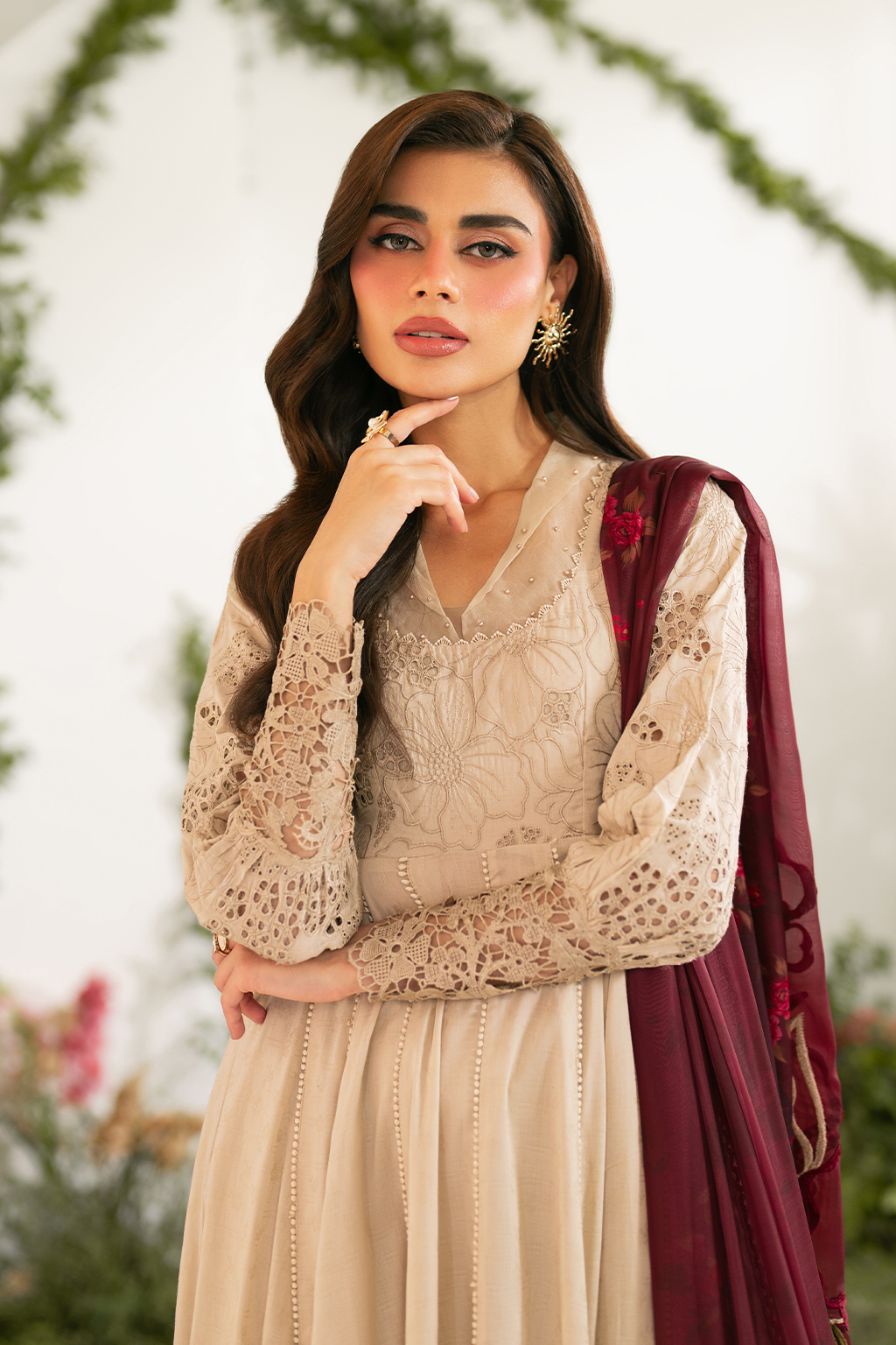 Embroidered Lawn dress - Iznik