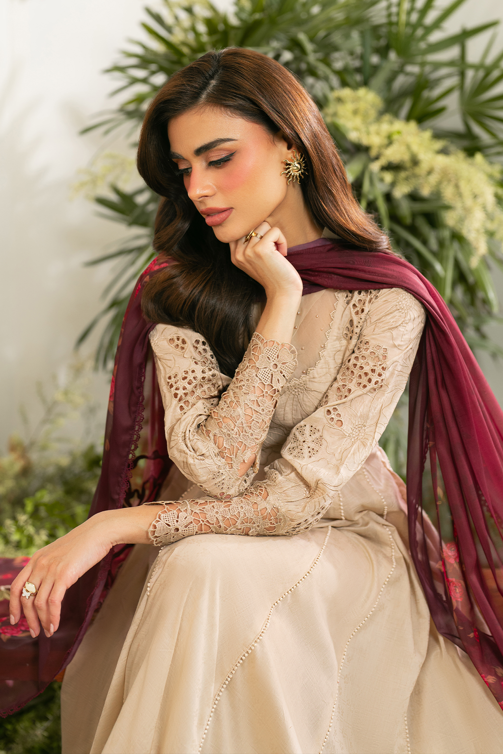 Embroidered Lawn dress - Iznik