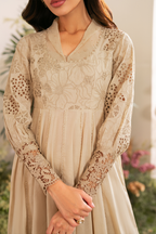 Embroidered Lawn dress - Iznik