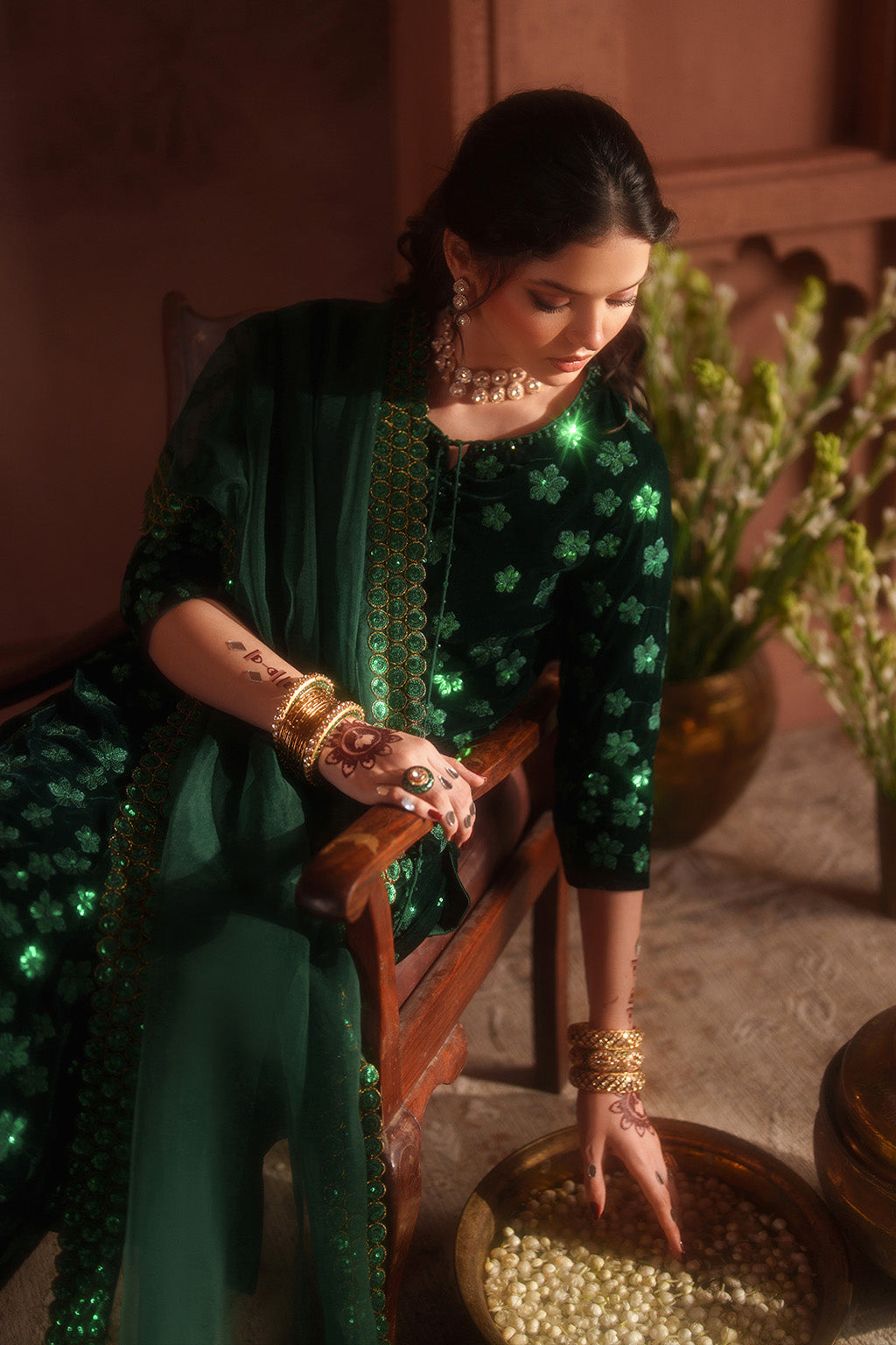 IV-60 Embroidered Velvet