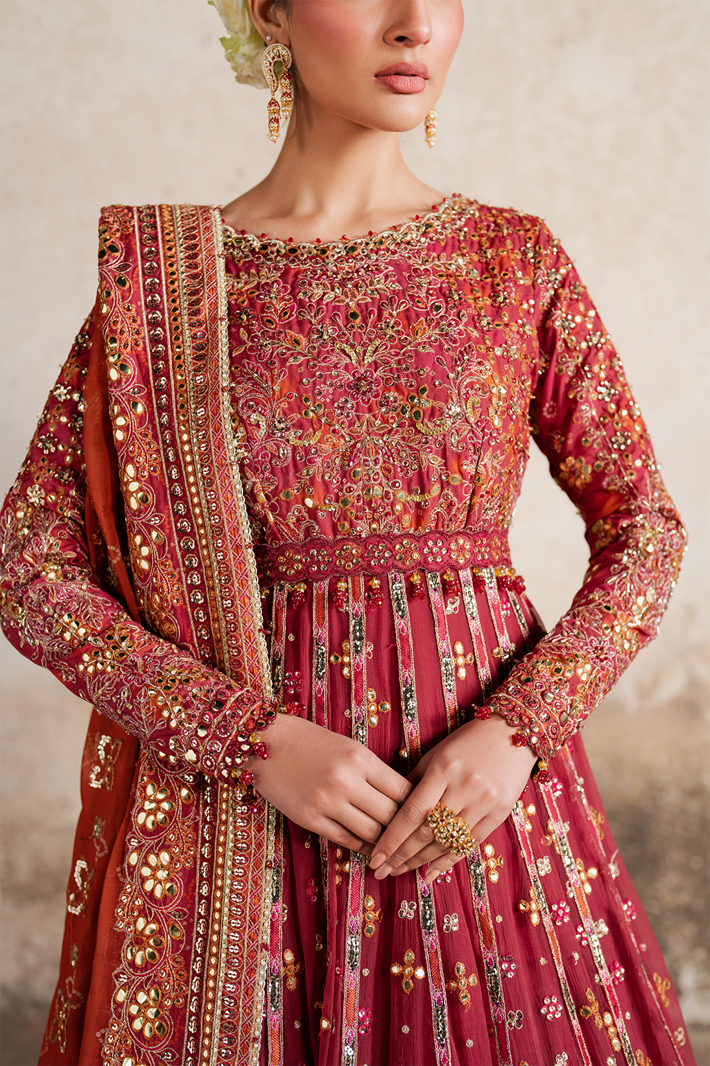 ILC-07 Embroidered Printed Silk (frock) Secondary image