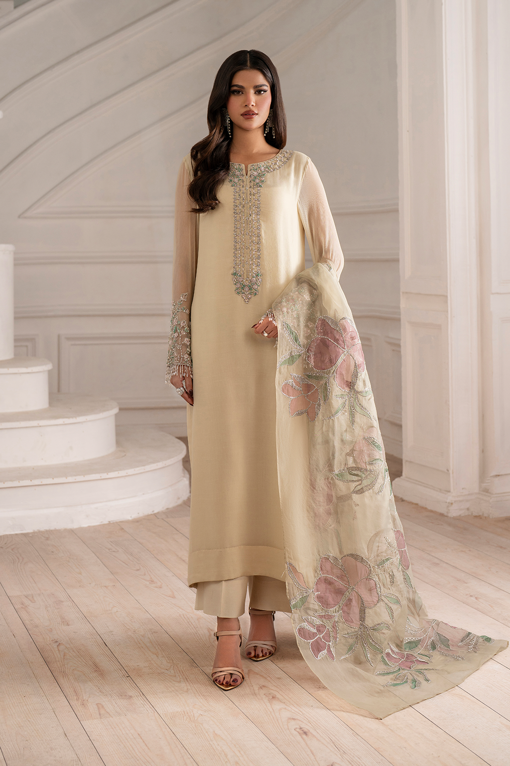 UE-413  Embroidered Chiffon Secondary image