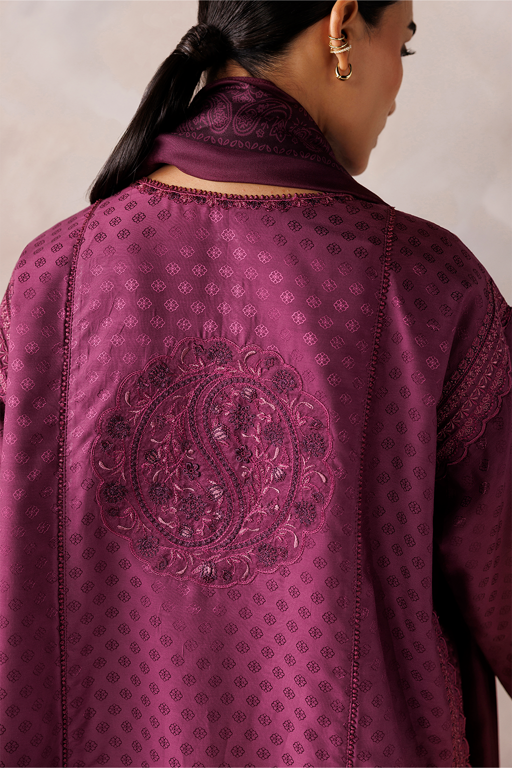 UE-747 Embroidered  Viscose Jacquard