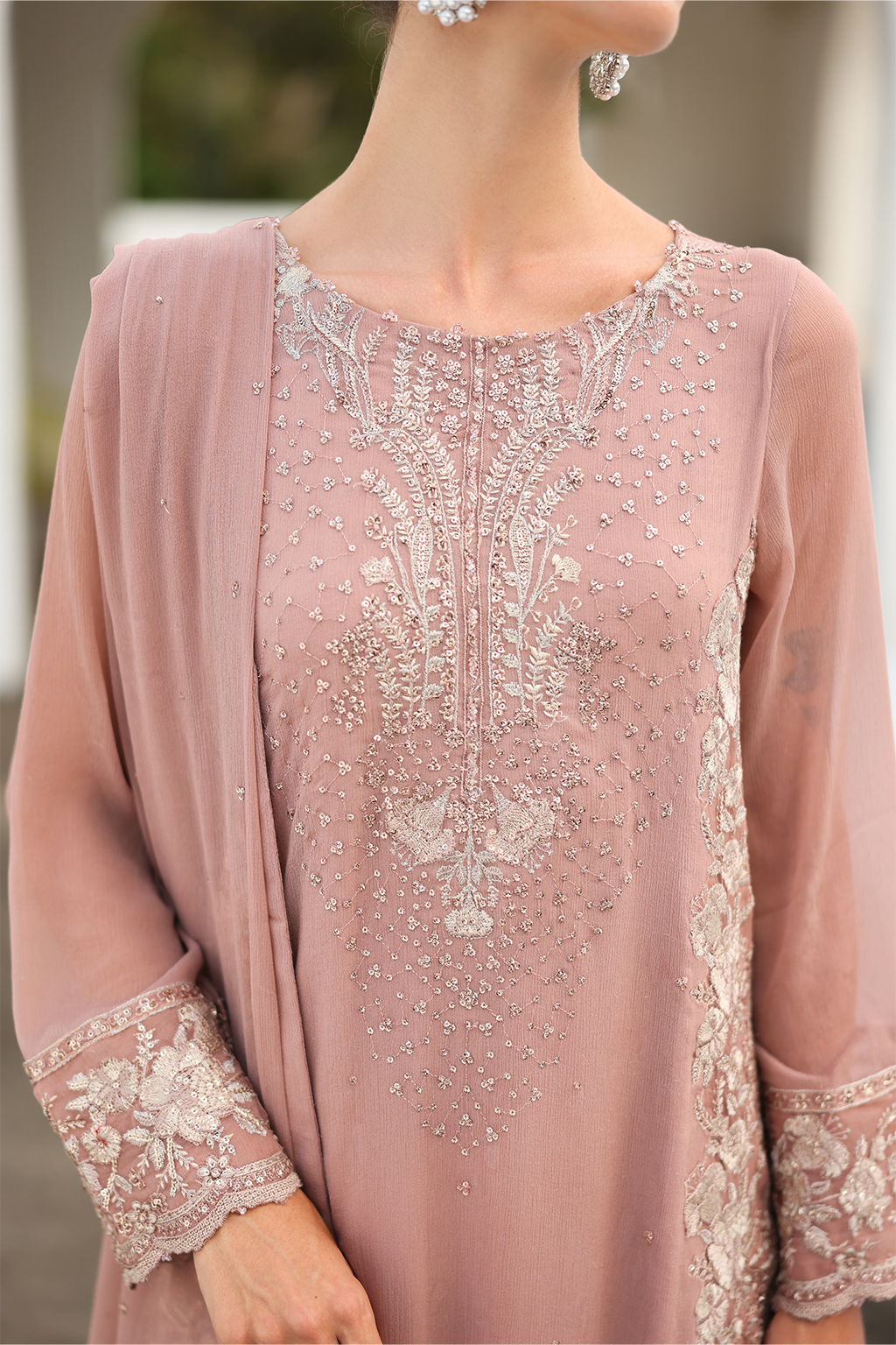 CC-69 Embroidered Chiffon - Iznik