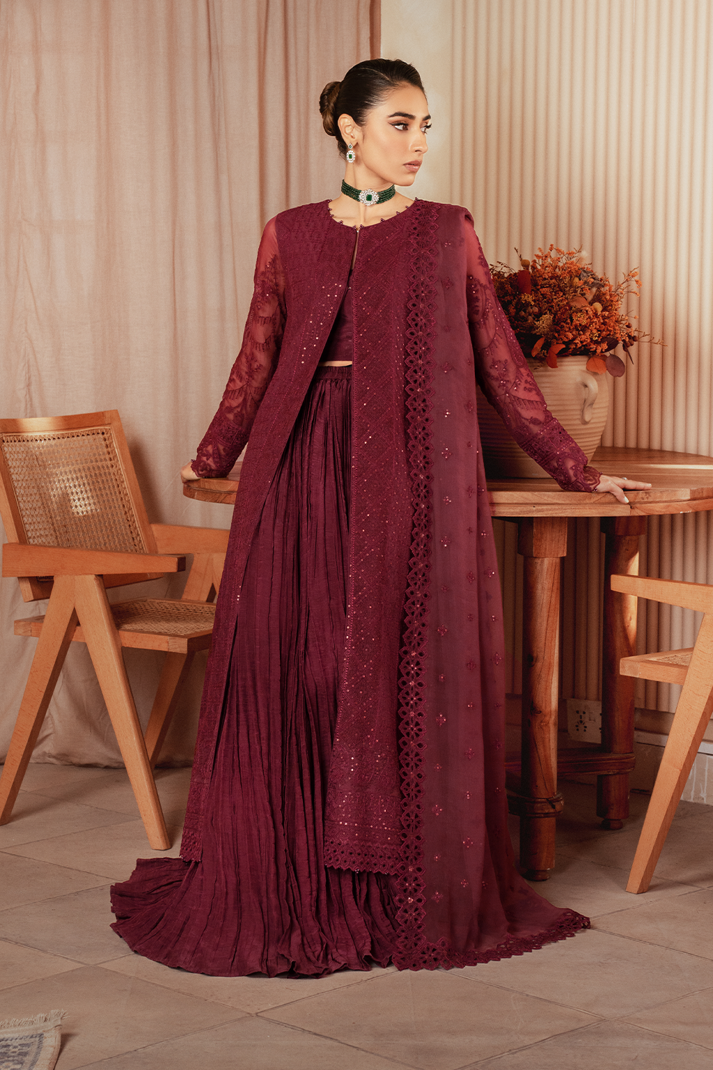 ICK-01 Embroidered Chiffon - Iznik