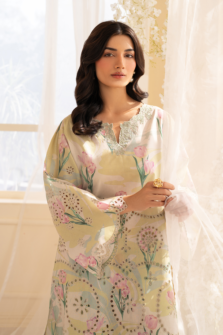 UE-440  Embroidered Printed Lawn