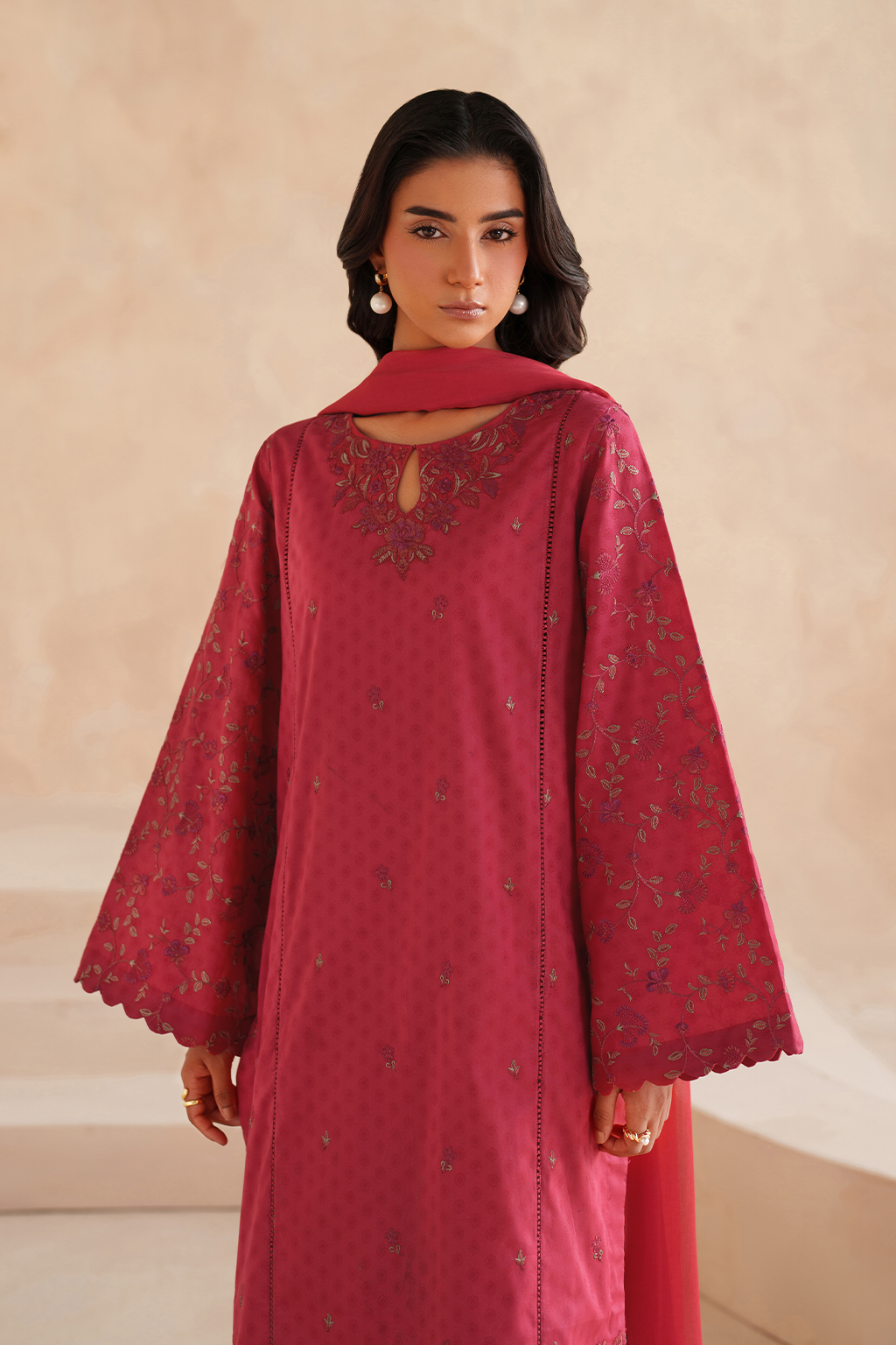 UE-596 Embroidered Lawn - Iznik Main image