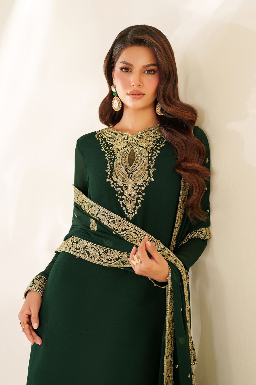 CC-75 Embroidered Chiffon - Iznik