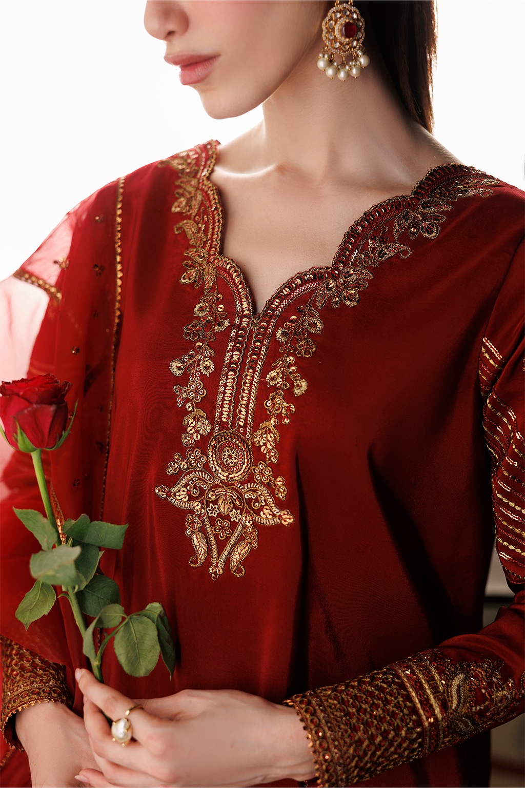 UE-734 Embroidered Ramen Silk Secondary image