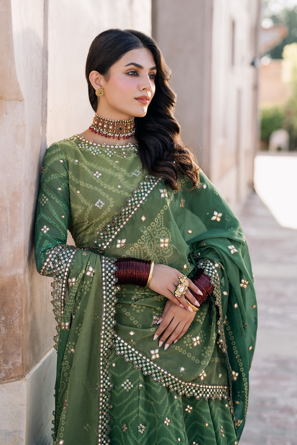 UE-328 Embroidered Chiffon (frock)